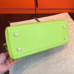 Lime Green Kelly 32 Palladium Hardware Bag