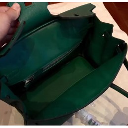 Green Birkin 30 Structured Leather Palladium Hardware Bag