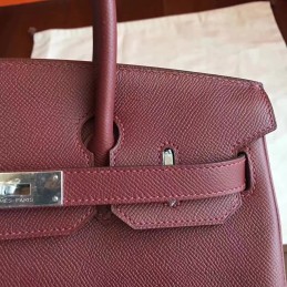 Burgundy Birkin 30 Palladium Hardware Bag