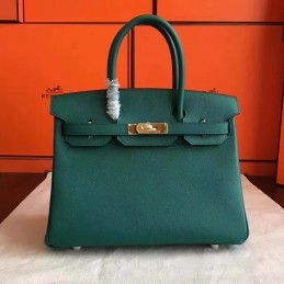 Green Birkin 30 Gold Hardware Bag