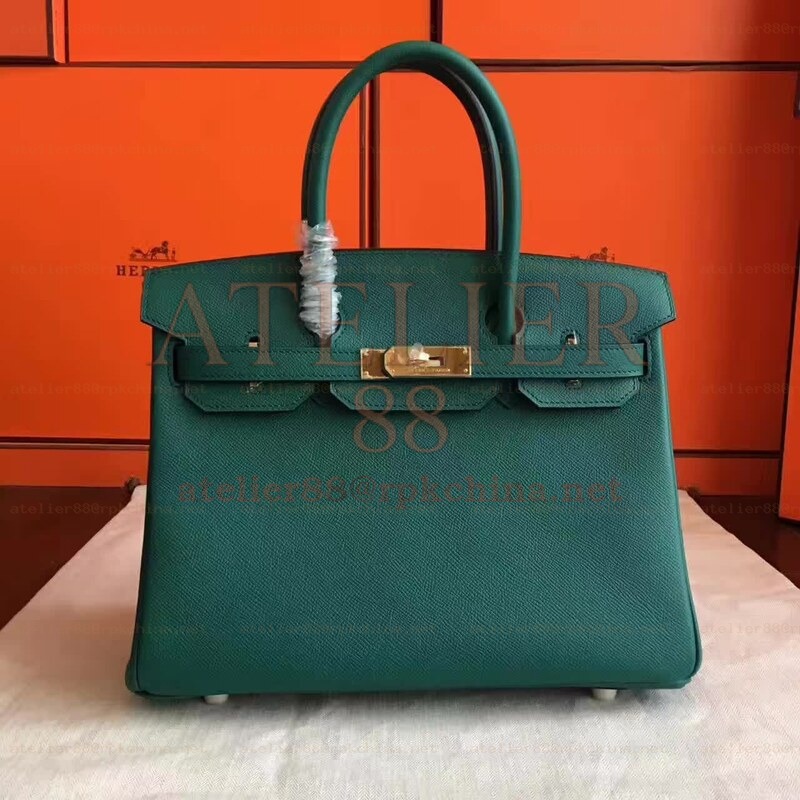 Green Birkin 30 Gold Hardware Bag