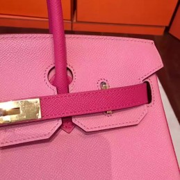 Pink Birkin 30 Smooth Leather Gold Hardware Bag