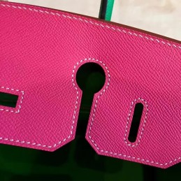 Purple Green Colorblock Birkin 30 Gold Hardware Bag