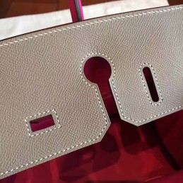Gray Fuchsia Colorblock Birkin 30 Gold Hardware Bag