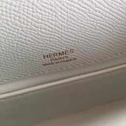 White Kelly Pochette Clutch Gold Hardware Bag