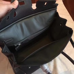 Black Birkin 25 Palladium Hardware Bag