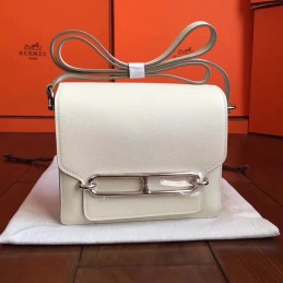White Roulis 18 Smooth Leather Bag