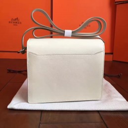 White Roulis 18 Smooth Leather Bag