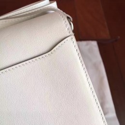 White Roulis 18 Smooth Leather Bag