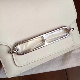 White Roulis 18 Smooth Leather Bag