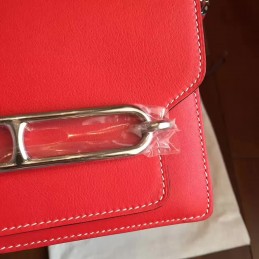 Red Tan Roulis 18 Smooth Leather Bag