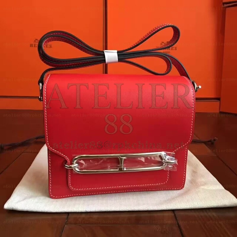 Red Tan Roulis 18 Smooth Leather Bag