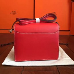 Red Tan Roulis 18 Smooth Leather Bag