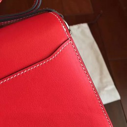 Red Tan Roulis 18 Smooth Leather Bag