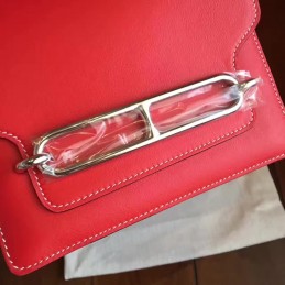 Red Tan Roulis 18 Smooth Leather Bag
