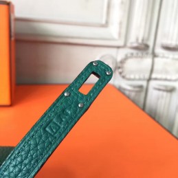 Teal Green Kelly Wallet Silver Hardware