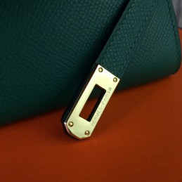 Green Kelly Wallet Gold Hardware