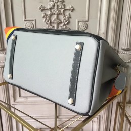 Black Blue Multicolor Print Birkin 35 Bag