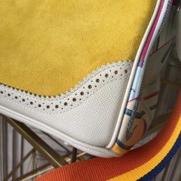 White Yellow Birkin 35 Bag