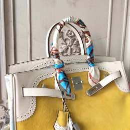 White Yellow Birkin 35 Bag