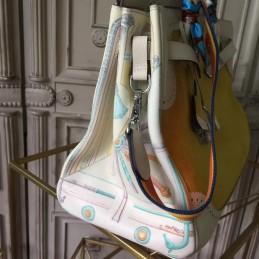 White Yellow Birkin 35 Bag