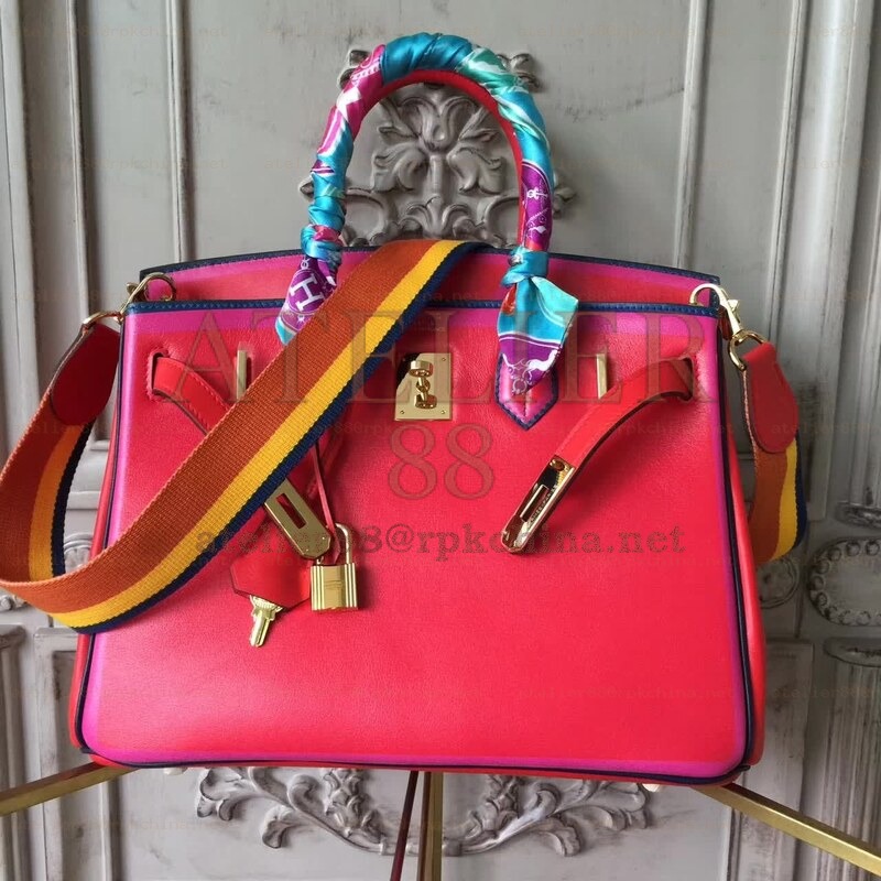 Red Multicolor Birkin 30 Bag