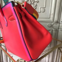 Red Multicolor Birkin 30 Bag