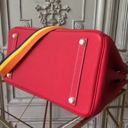 Red Print Birkin 35 Bag