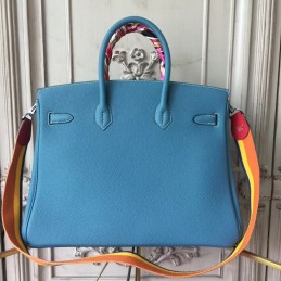 Blue Print Birkin 35 Bag