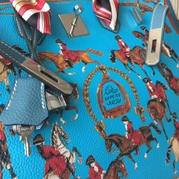 Blue Print Birkin 35 Bag
