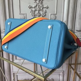 Blue Print Birkin 35 Bag