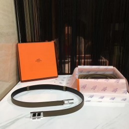Black White Reversible Silver H Buckle Leather Belt