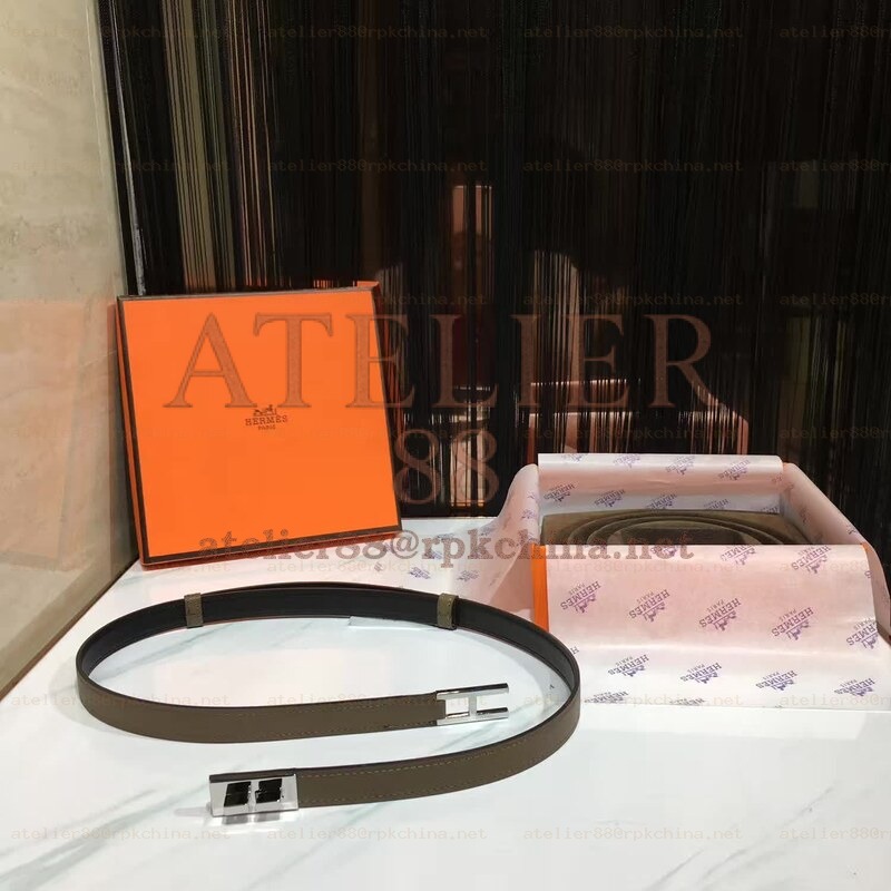 Black White Reversible Silver H Buckle Leather Belt