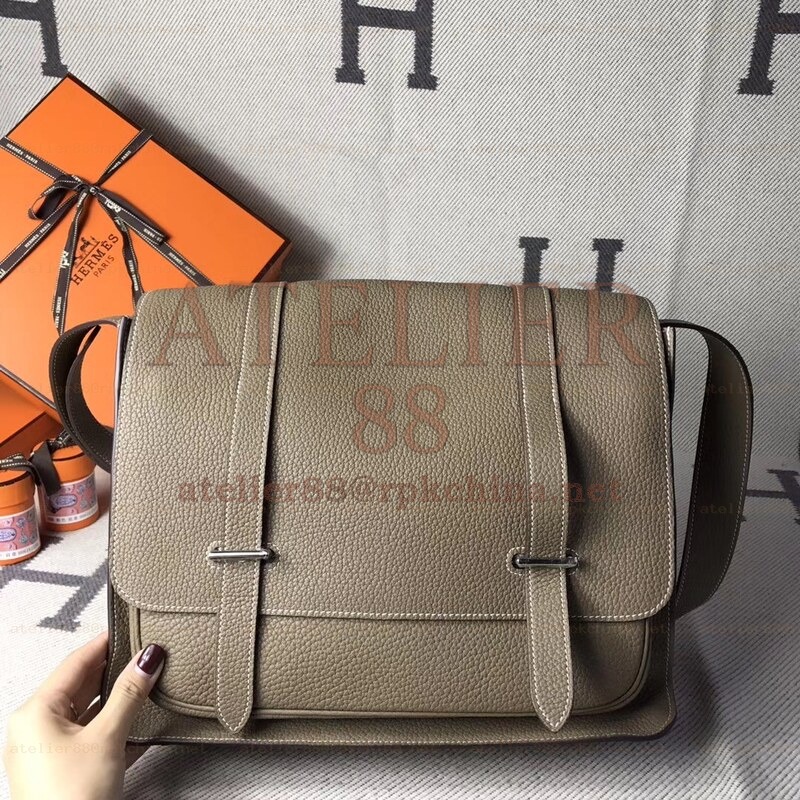 Taupe Steve Caporal 35 Messenger Bag