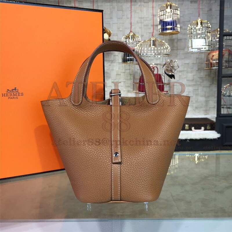 Tan Picotin Lock 13 Bag