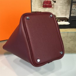 Burgundy Picotin Lock 13 Bag