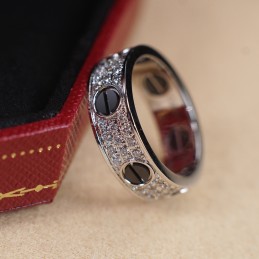 Love Full Pave Ring White Gold