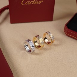 Love Full Pave Ring Three Tone