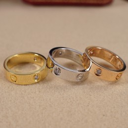 Love Diamond Ring Three Tone