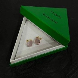 Pink Stone Drop Earrings