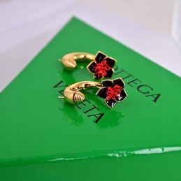 Black Enamel Flower Hoop...
