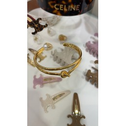 Gold Knot Open Bangle