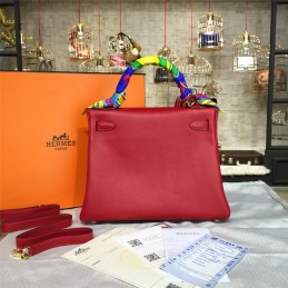 Red Kelly 28 Bag With Twilly Handle