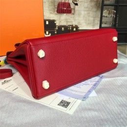 Red Kelly 28 Bag With Twilly Handle