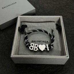 Black Cord Logo Heart Bracelet