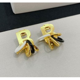 Enamel Letter Hoop Earrings...