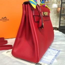 Red Kelly 28 Bag With Twilly Handle