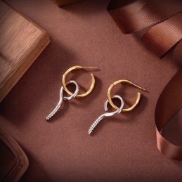 Crystal Twist Hoop Earrings...