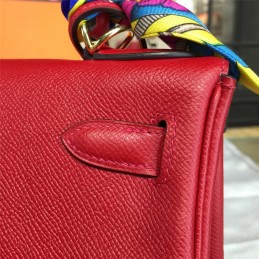 Red Kelly 28 Bag With Twilly Handle