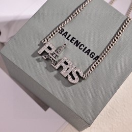 Crystal Lettering Necklace